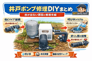 井戸ポンプ修理DIYまとめ｜水が出ない原因と修理手順【実録】