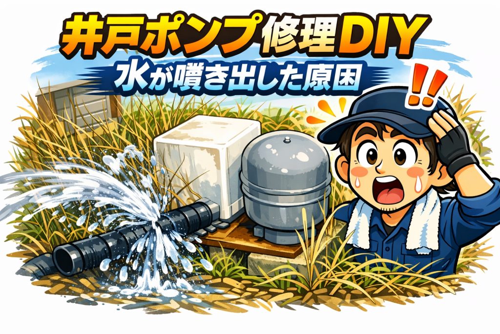 井戸修理その1｜塩ビパイプ破損