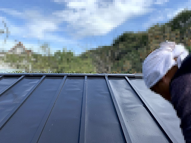 トタン屋根 上塗り完成