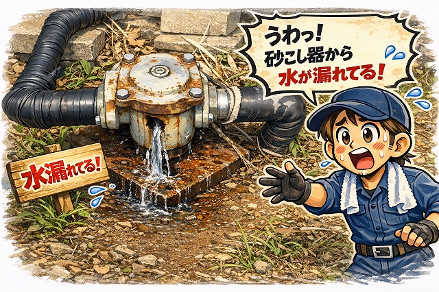 井戸修理その6｜砂こし器トラブル