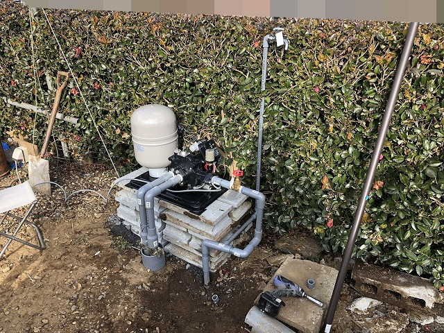 井戸ポンプ周辺に散水用蛇口を追加｜試運転や呼び水に便利な配管DIY