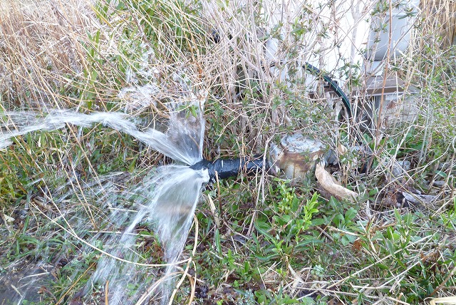 井戸修理その1｜塩ビパイプ破損