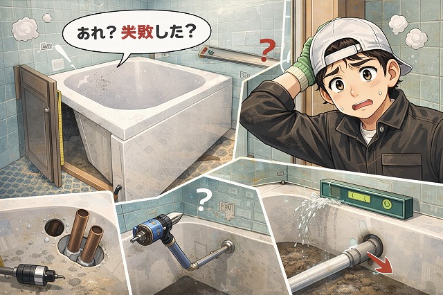 浴槽交換DIYで失敗しやすいポイント