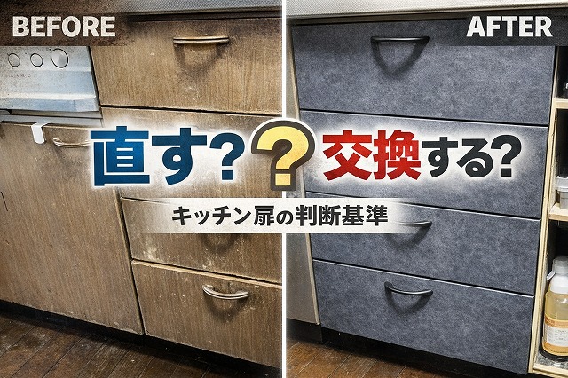 築古戸建てのキッチン扉は直すべき？交換すべき？自宅の実体験と大家DIY目線の判断基準